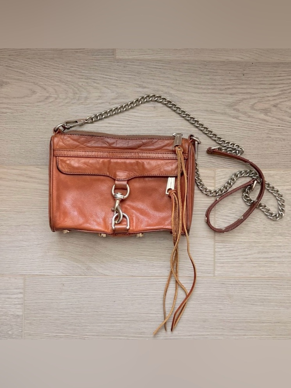 Rebecca Minkoff Mini MAC Convertible Crossbody Bag | Tan Leather - Picture 2 of 14